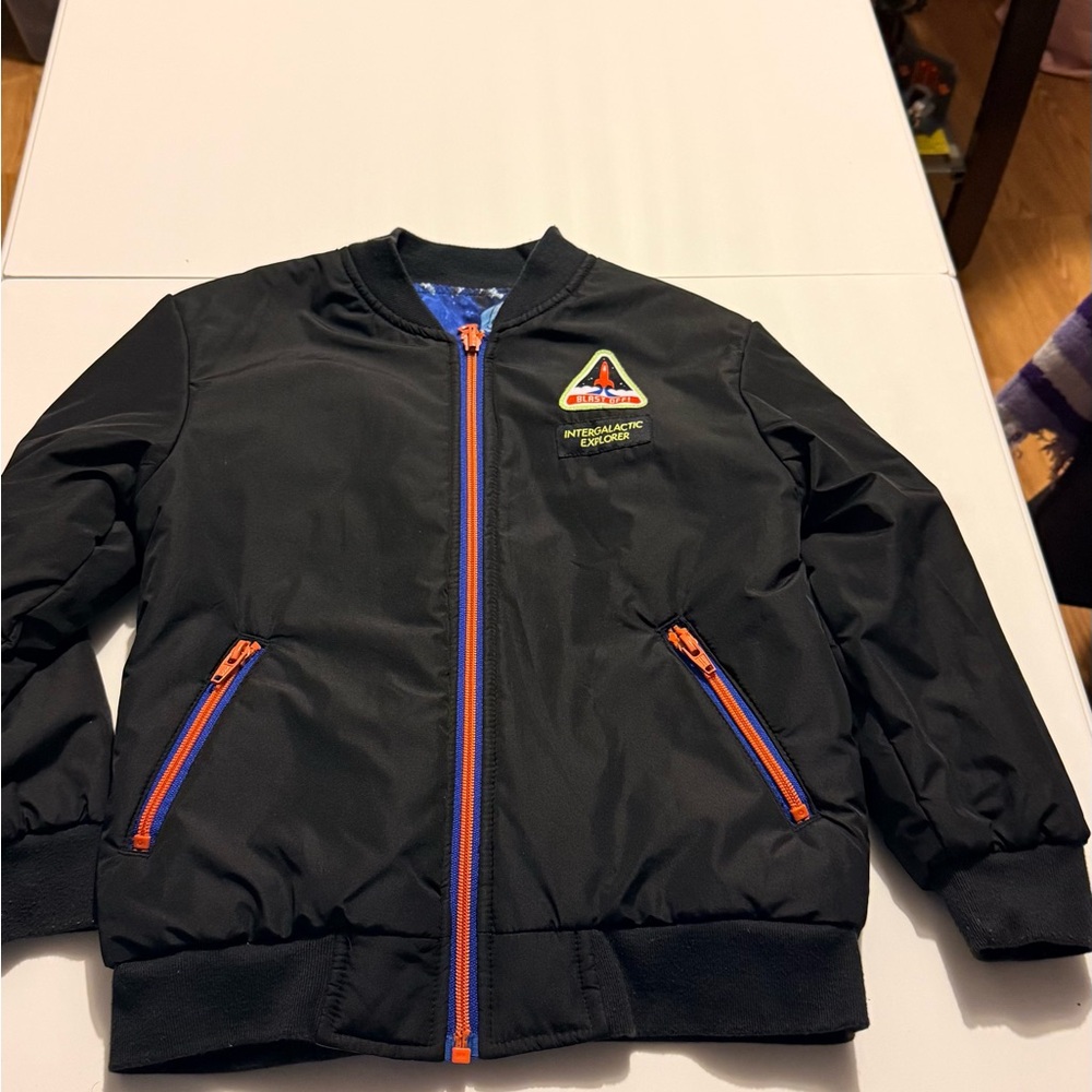 Kids Black and Space Reversible Jacket